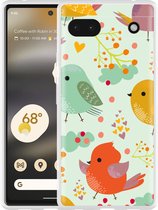 Google Pixel 6a Hoesje Cute Birds - Designed by Cazy