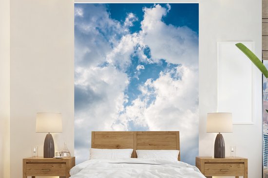 Behang - Fotobehang Blauwe lucht met wolken - Breedte 200 cm x hoogte 300  cm | bol.com