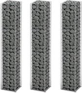 vidaXL-3-delige-Schanskorfset-25x25x150-cm-gegalvaniseerd-draad
