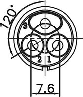Lumberg 0252 03 Ronde connector Stekker, recht Totaal aantal polen: 3 1 stuk(s)