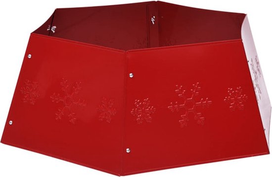 vidaXL Jupe de sapin de Noël Ø68x25 cm Rouge - Jupes de sapin de Noël de sapin de Noël - Jupes de sapin de Noël - Rok de sapin de Noël - Jupes de sapin de Noël