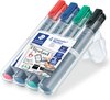 STAEDTLER Lumocolor flipchart marker 356 met ronde punt - set 4 kleuren