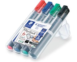 STAEDTLER Lumocolor flipchart marker 356 met ronde punt - set 4 kleuren