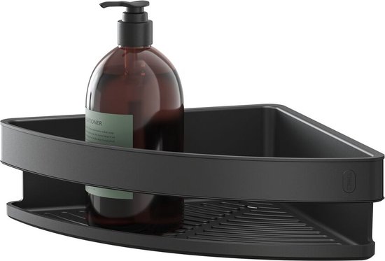 Tiger Carv - Panier de douche angulaire 21 cm - Noir