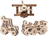Wooden City Houten 3d-puzzel Transport Widgets 10,6 Cm 3 Stuks