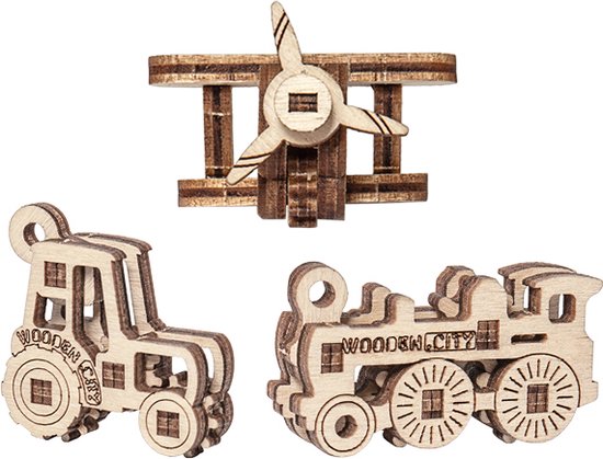 WOODEN.CITY Transport Widgets Puzzle 3D 37 pièce(s)