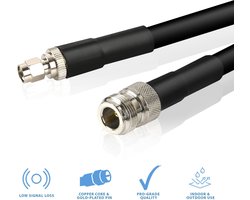 2m LMR-400 N-Female to SMA-RP-Male Helium Loww Loss - Coax Kabel - Outdoor