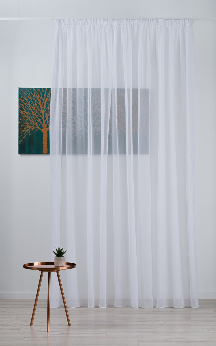 Witte Voile, Halftransparante Gordijnen Met Plooiband En Loodbandsluiting Luchtig Modern Duurzaam Voor Elk Raam Gordijnsystemen Online Winkel 240 X 400 Cm Hxb 2288045021