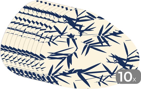 Ensemble de 4 napperons avec imprimé de feuilles