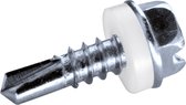 GOEBEL® - 500 x Zeskantkop boorschroeven (Ø x L) 4,8 x 16 mm Staal Staal verzinkt GOEBEL zilver GL met PA (Polyamide) Ring DIN7504 L met sleuf - Schroeven - 4020248160