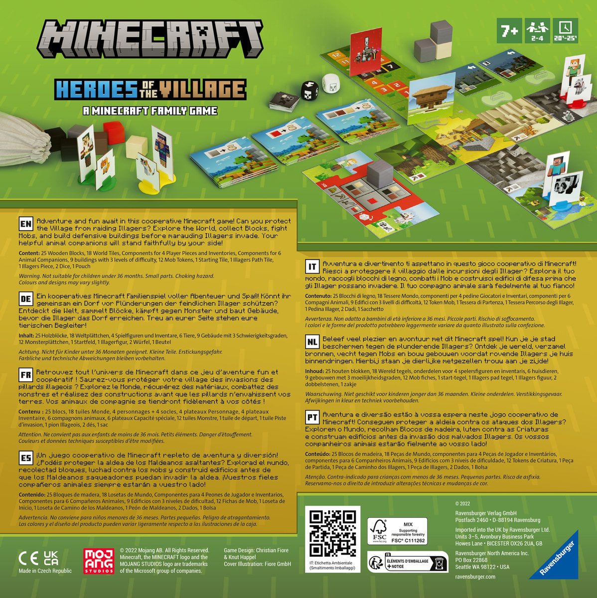 Ravensburger Minecraft junior: Heroes of the village - Bordspel — afbeelding 4