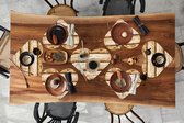 Onderleggers - Placemats - Placemats hartje - Vintage - Houten - Plank - Design - 10 stuks