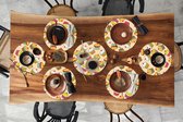Sets de table ronds - Dessous de verre - Sets de Napperons ronds - Motifs - Nourriture - Cupcake - 8 pièces