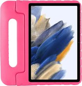 Kinder Tablethoes met Handvat Roze Geschikt voor Samsung Galaxy Tab A8 - Tablethoes Kindvriendelijk - Beschermhoes voor Kinderen - Shockproof - met Standaard - Tegen Vallen