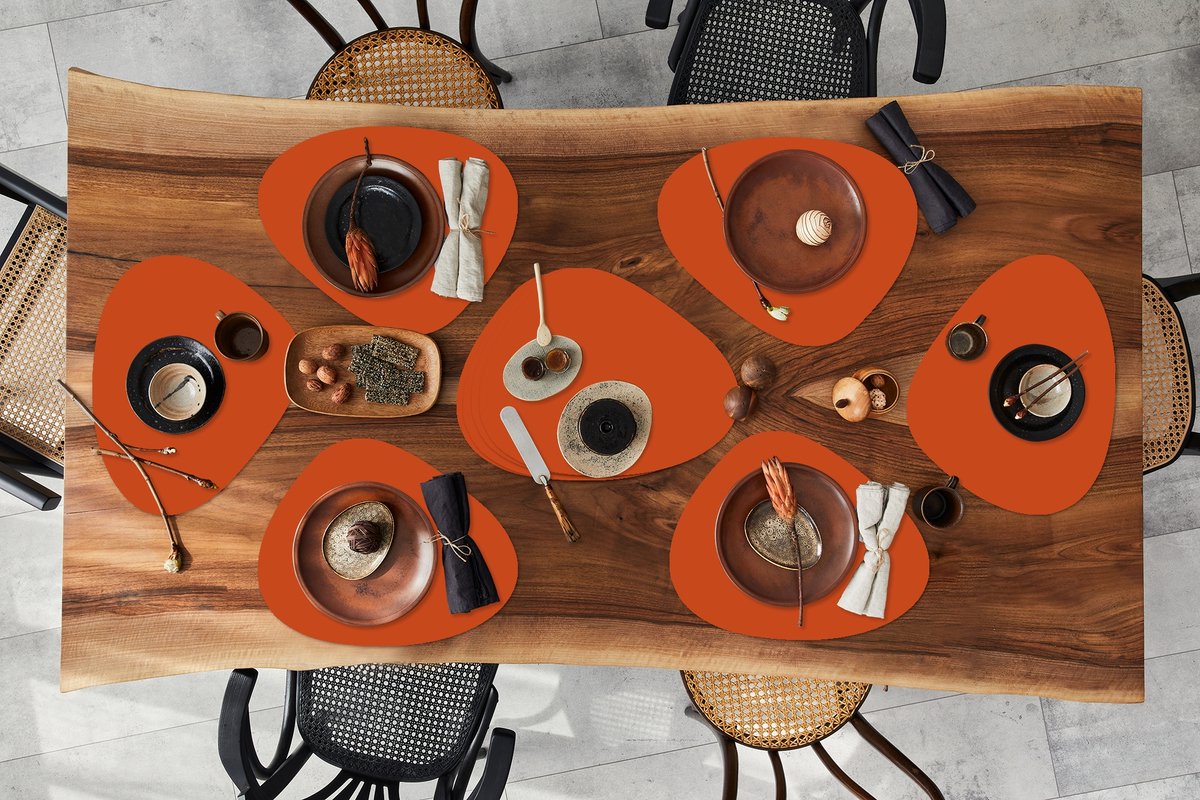 Placemat organisch - Placemats organic - Onderleggers - Sienna - Aarde - Kleuren - Effen - 10 stuks
