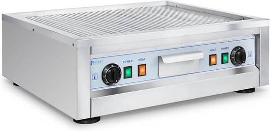 Royal Catering RC-EG73 Double Electric Grill Plate 73 cm Smooth 2 x 2200 W Gourmet Grill Plate Electric Grill Plate