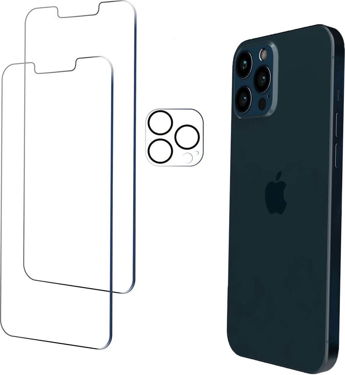 iPhone 12 Pro Max Camera lens protector + Screen Protector 2 stuks - iPhone 12 Pro Max Screenprotector - iPhone 12 Pro Max Screen Protector Camera - Ntech