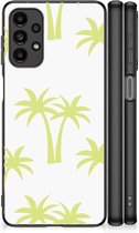 Telefoonhoesje met Naam Geschikt voor Samsung Galaxy A13 4G Silicone Case met Zwarte rand Palmtrees
