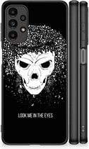Smartphone Hoesje Geschikt voor Samsung Galaxy A13 4G TPU Bumper met Zwarte rand Skull Hair