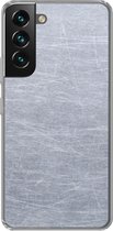 Geschikt voor Samsung Galaxy S22 Plus hoesje - Metaal print - Grijs - Krassen - Siliconen Telefoonhoesje