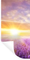 Stickers Stickers muraux - Lavande - Soleil - Ciel - Nature - 60x120 cm - Feuille adhésive