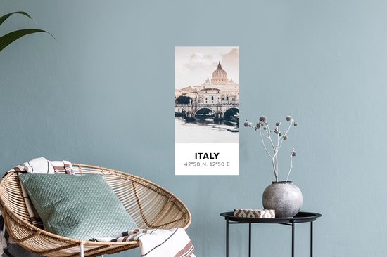 Stickers Stickers muraux - Italie - Pont - Rivière - 20x40 cm - Feuille adhésive