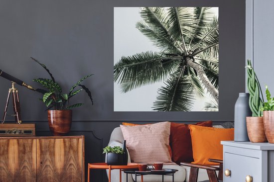 Stickers muraux - Film autocollant - Palmier - Tropical - Été - 100x100 cm - Film adhésif - Stickers muraux Chambre d'enfant - Papier peint autocollant XXL