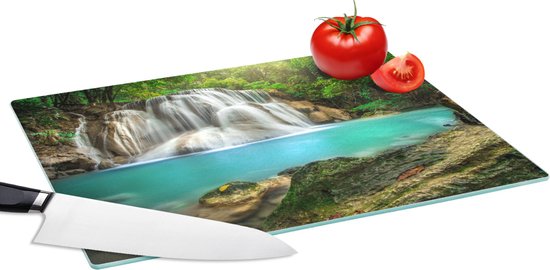 Planche à découper en Verres - 39x28 - Forêt - Cascade - Nature - Planches à découper en Glas