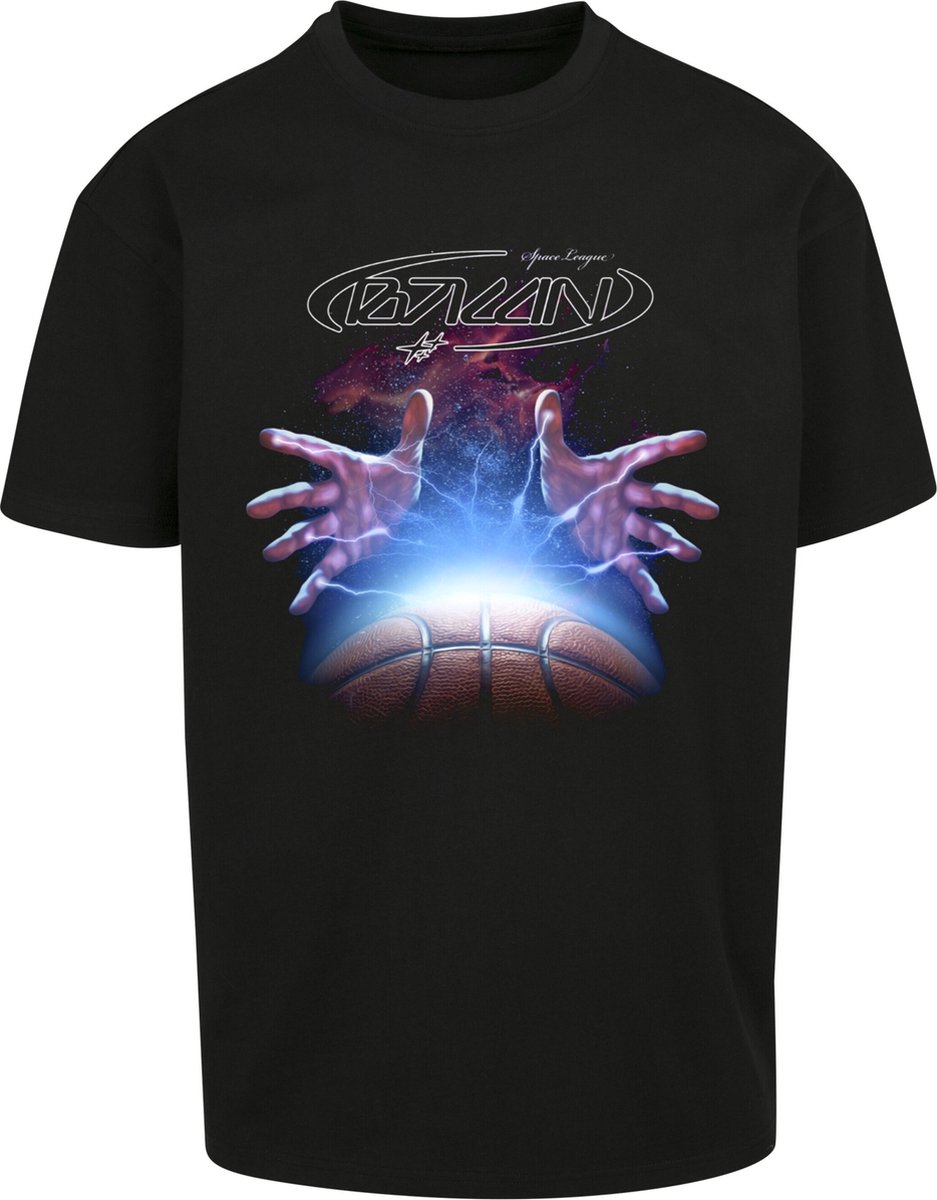Mister Tee Space Ball Oversize Heren T-shirt S Zwart