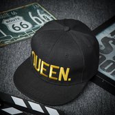 QUEEN Snapback Cap Zwart / Goud | Pet | Gold | Koningsdag