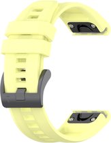 Bracelet en Siliconen (jaune), adapté pour Garmin Fenix 5S, Fenix 5S Plus, Fenix 6S, Fenix 6S Pro, Fenix 7S
