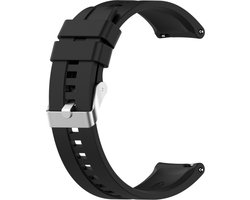 Siliconen bandje - geschikt voor Amazfit Bip 6 / Bip 5 / GTR 3 (Pro) / GTR 4 / GTR 2 / GTR 2E / GTR 47 mm / Stratos 2 / 3 / Pace / Balance (2) - zwart - zwart