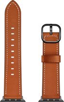 Bracelet en cuir (marron), adapté à toutes les séries Apple Watch avec boîtier de taille 38, 40 et 41 mm
