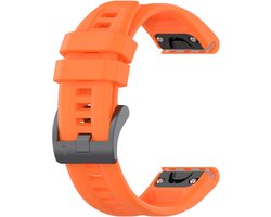 Siliconen bandje - geschikt voor Garmin Fenix 3 / 5X / 5X Plus / 6X / 6X Pro / 7X / 7X Pro / 8 (51 mm) / Quatix 3 / 6X / Tactix (7) / Enduro (2) / Descent Mk1 / Mk2(i) / Mk3i 51 mm / D2 / Delta PX / Mach 1 Pro / Epix Pro Gen 2 51 mm - oranje