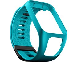 Siliconen bandje - geschikt voor TomTom Runner 2 / Runner 3 / Spark 2 / Spark 3 - groenblauw