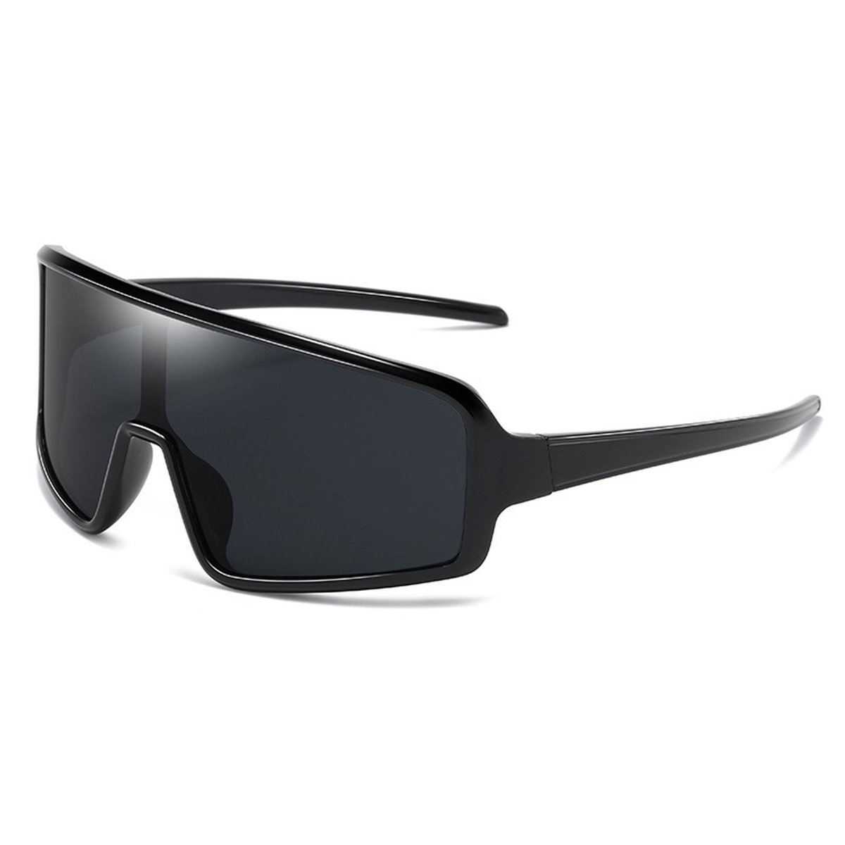 Sport Zonnebril - Zwart - extra groot frame - fietsbril, sportbril