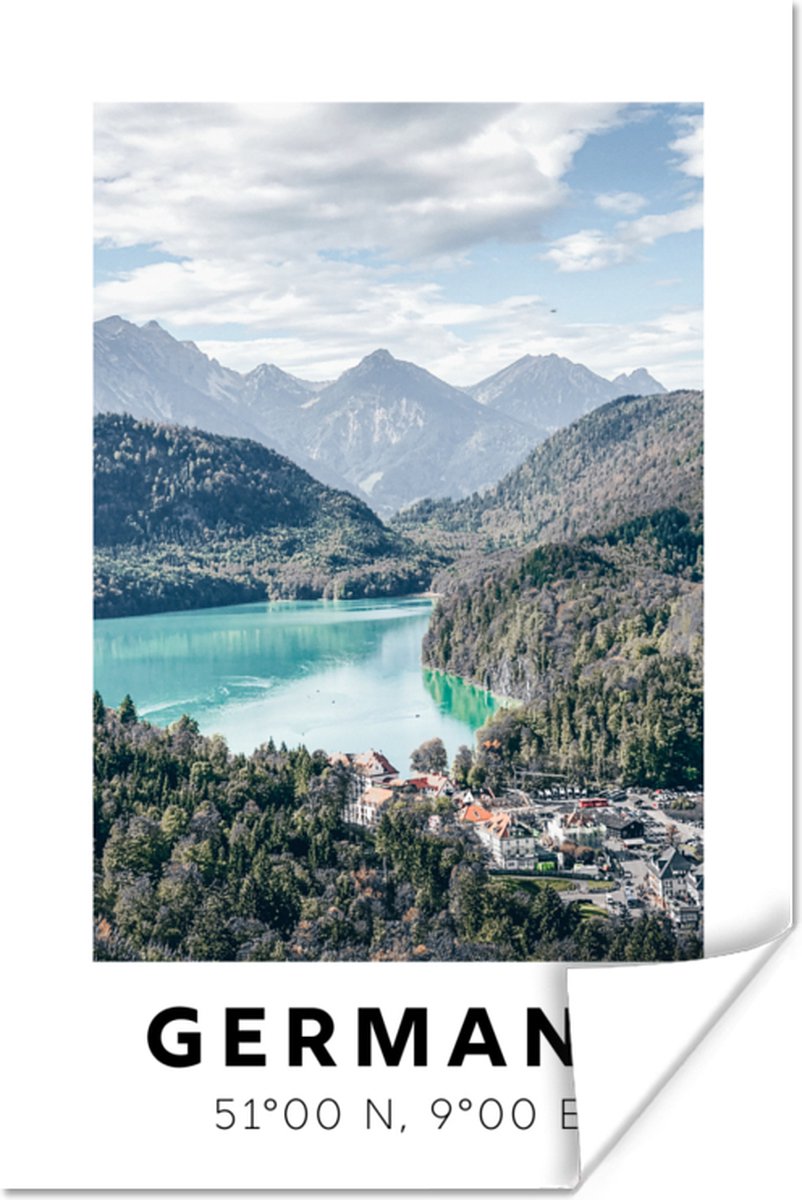 Poster Duitsland - Water - Bos - 40x60 cm