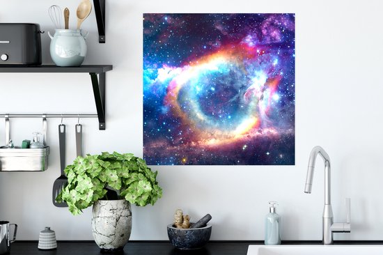 Affiche Espace - Arc-en-ciel - Couleurs - 50x50 cm