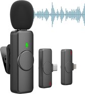Draadloze Microfoon - Dasspeld Microfoon - Lavalier Microfoon - Draadloze Microfoonset - USB C en Iphone