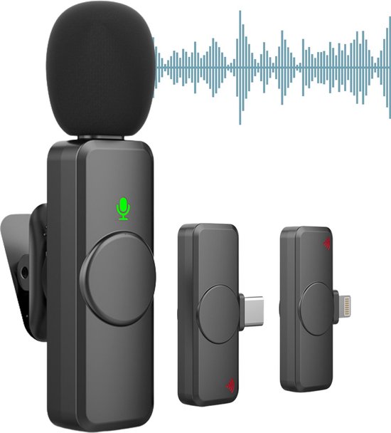 Draadloze Microfoon - Dasspeld Microfoon - Lavalier Microfoon - Draadloze  Microfoonset... | bol.com