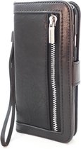 HEM Samsung Galaxy S22 Plus Black Wallet / Book Case / Book Case / Phone Case / Case with card flip and zipper for change
