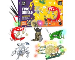 Educatief electronica speelgoed - Crazy five skills circuits figures - Tools inclusief - Tech4kids - Geekclub