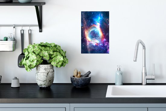 Affiche Espace - Etoiles - Arc-en-ciel - 20x30 cm