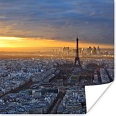 Poster Parijs - Skyline - Zon - 30x30 cm