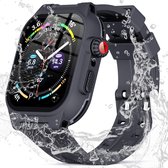 Apple Watch 7/8/9 41MM Hoesje - Full Protect Case + Siliconen Bandje - Zwart