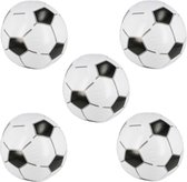 Set van 12x stuks opblaasbare voetbal print strandbal 30 cm - UItdeel/decoratie artikelen