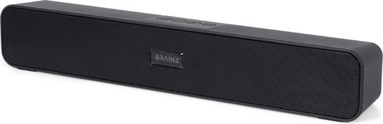 Brainz Soundbar - Bluetooth / AUX / USB - Voor TV - 4 uur batterij - Zwart - 1200 mAh