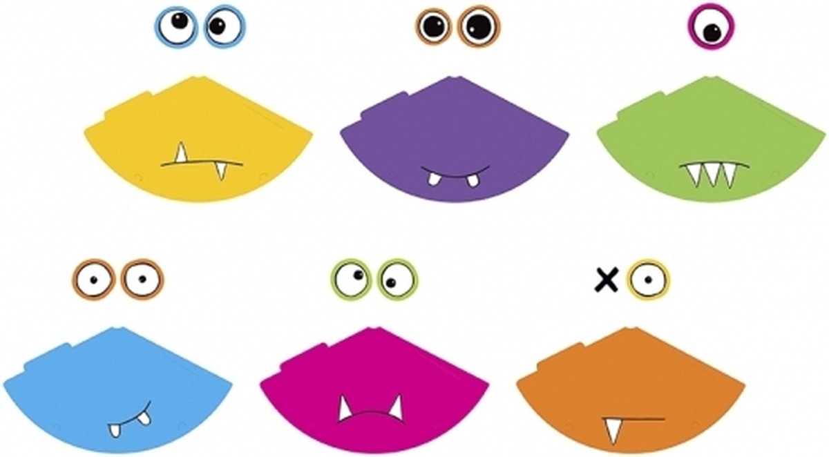 PartyDeco feesthoedjes DIY - monsters thema - party verjaardag hoedjes - punthoedjes — afbeelding 7