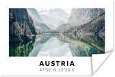 Poster Oostenrijk - Alpen - Water - Berg - 90x60 cm