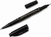 Zebra Mackee Care Double-Sided Marker Pen - Extra Fine Point - Zwart